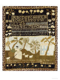 A Fine and Rare Needlework Sampler, Norwich, Connecticut, 1774 Giclee Print by Alice Mather