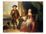 Mr. Robert Grafton and Mrs. Mary Partridge Wells Grafton, 1773 reproduction procédé giclée par Benjamin West