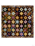 A Pieced Silk Coverlet Pennsylvania, C 1890 Giclee Print