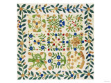 A Pieced and Appliqued Cotton Album Crib Quilt, American, circa 19th Century Giclee Print