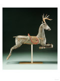 A Rare Painted and Carved Carousel Deer, American, 19th Century Giclee Print