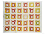 Pieced Cotton Quilted Coverlet Giclee Print