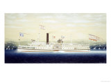 Paddle Steamboat "City of Catskill" Giclee Print by James Bard