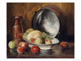Still Life with Fruit and Copper Pot Giclee Print by William Merritt Chase