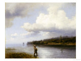 Pesca com mosca Impressão giclée por Hermann Herzog
