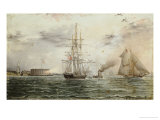 New York Bay, Castle Clinton, circa 1875 Giclee Print by James Abbott McNeill Whistler