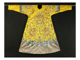 Rare Imperial Embroidered Yellow Silk Twelve Symbol Dragon Robe, Ji Fu, Qianlong Period (1735-1796) Giclee Print