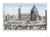 A View of the Cathedral Church of Florence and the Grand Procession of the Host, circa 1740-70 Lámina giclée A View of the Cathedral Church of Florence and the Grand Procession of the Host, circa 1740-70 Lámina giclée
