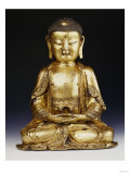 A Fine Ming Gilt-Bronze Buddha 16th Century Giclee Print