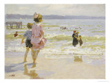 At the Seashore Giclee Print by Edward Henry Potthast