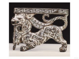 Silver-Inlaid Bronze Corner Mount, Warring States Period Giclee Print