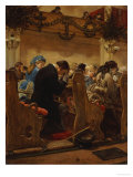 Christmas Prayers, 1872 Giclee-trykk av Henry (I) Bacon