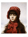The Red Bonnet Giclee Print by Alexei Alexeivich Harlamoff