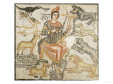 A Roman Marble Mosaic Depicting Orpheus, Eastern Mediterranean, 204 AD Giclee Print