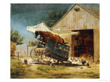 The Hay Thrasher Impressão giclée por Edward Lamson Henry