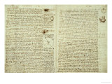 Codex Hammer Pages 124-127 Giclee Print by Leonardo da Vinci 
