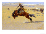 A Cold Morning on the Range Giclee Print by Frederic Sackrider Remington