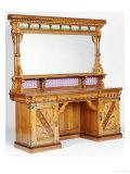 An Inlaid Oak Sideboard, circa 1870 Giclee Print by J.p. Seddon