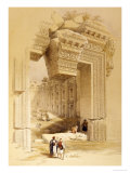The Doorway of the Temple of Bacchus, Baalbec, 7th May 1839 Giclée-Druck von David Roberts