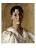 Portrait de femme reproduction procédé giclée par William Merritt Chase