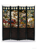 An Aesthetic Movement Stained and Painted Glass Screen Giclee Print by John Moyr Smith
