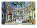 The Banqueting Room at the Royal Pavilion, Brighton, 1826 reproduction procédé giclée par John Nash