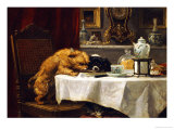 While Masters Away Giclee Print by Henriette Ronner-Knip