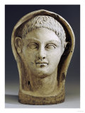 Etruscan Terracotta Votive Male Head, circa 4th-3rd Century BC Giclee Print
