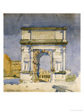 Rome, Arch of Titus, 1891 Reproduction procédé giclée par Charles Rennie Mackintosh