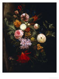 A Basket with Flowers Giclee Print by Laura Margarethen Wittusen