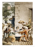 Oeuvres Poissardes, Engraving circa 1795 Giclee Print by John Joseph Vade