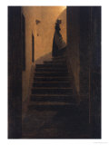 Caroline on the Stairs, 1825 Giclee Print by Caspar David Friedrich