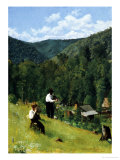 The Farmer and His Son at Harvesting, 1879 Impressão giclée por Thomas Pollock Anshutz