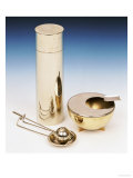 A Bauhaus Ash Tray and Tea Caddy with a Tea Infuser and Drop Pan Giclee Print by Bauhaus 