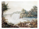 Niagara Falls, View of the American Fall, Taken from Goat Island, circa 1831 Giclee-trykk av William James Bennett Niagara Falls, View of the American Fall, Taken from Goat Island, circa 1831 Giclee-trykk av William James Bennett