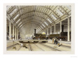 Engine House, Swindon, 1846 Giclee-trykk av John C. Bourne