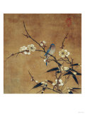 Blue Bird on a Plum Branch with Bamboo (13th/14th Century) Giclee Print