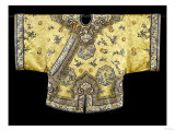A Pale Yellow-Ground Silk-Embroidered Jacket, 19th Century Giclee Print