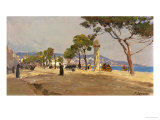 Promenade Des Anglais, Nice Giclee Print by Fausto Zonaro