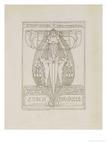 Design for a Bookplate, 1896 reproduction procédé giclée par Margaret MacDonald
