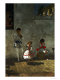 Street Scene in Seville reproduction procédé giclée par Thomas Cowperthwait Eakins