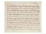 Autographed Manuscript of Valse Opus 70 No.1 in G Flat Major reproduction procédé giclée par Fryderyk Chopin