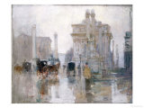 After the Rain, the Dewey Arch, Madison Square Park, New York Giclee Print by Paul Cornoyer