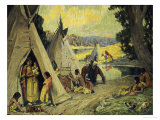Indian Camp Giclee Print by Eanger Irving Couse