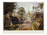 Great Dagon Pagoda, Rangoon, Burma, 1825-1826 Giclee Print by George Hunt