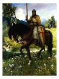 Parsifal In Quest Of The Holy Grail, Dated 1912 Lámina giclée por Ferdinand Leeke Parsifal In Quest Of The Holy Grail, Dated 1912 Lámina giclée por Ferdinand Leeke