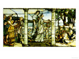 A Group of Maidens, with a Lake Scene in the Background Giclee Print by Tiffany Studios 