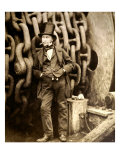Isambard Kingdom Brunel (1806-1859) at Millwall, Leaning Against a Chain Drum, November 1857 Reproduction procédé giclée par Robert Howlett