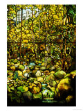 A Leaded Glass Window of a Woodland Scene Lámina giclée por Tiffany Studios A Leaded Glass Window of a Woodland Scene Lámina giclée por Tiffany Studios