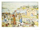 Bathers and Strollers at Marblehead Giclee Print by Maurice Brazil Prendergast